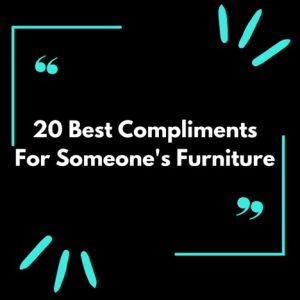 How to compliment Someone's Furniture